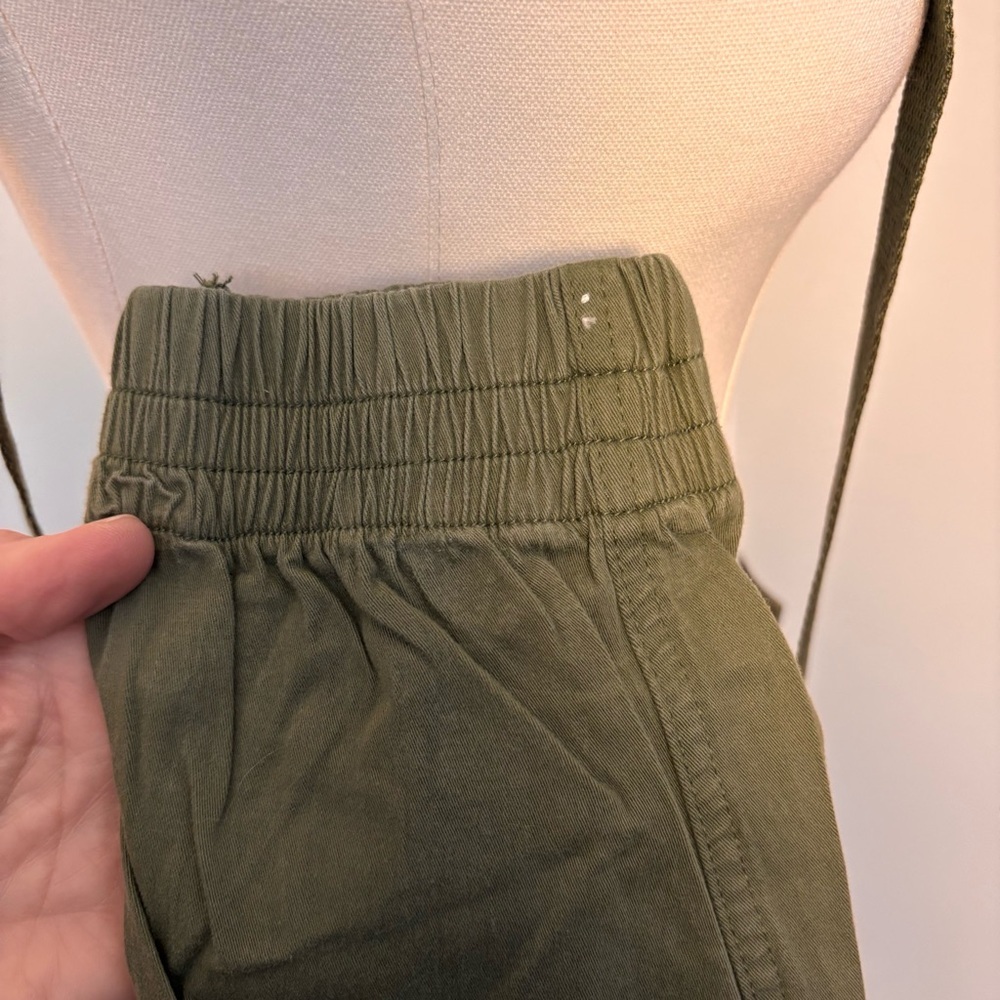 Easel Womens Olive Cargo Pants Elastic Hem With Suspenders Size Medium - Picture 2 of 12